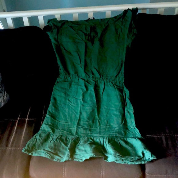 J. Crew | Dresses | Green Jcrew Crew Linen Dress | Poshmark